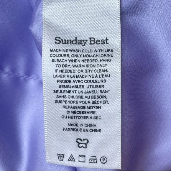 Aritzia Sunday Best Shimmer Mini Dress Lavender 6 NWT - Picture 12 of 15